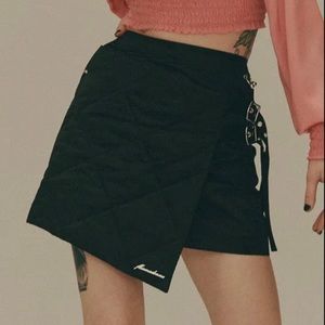 Padded Wrap Mini Skirt